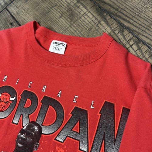Vintage Starter Chicago Bulls Michael Jordan Graphic Single Stitch T-Shirt Small - Picture 2 of 12