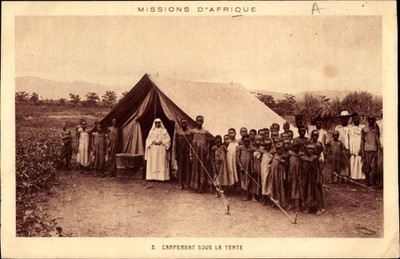 Ak Missions d'Afrique, Campement sous la Tente - 3800527
