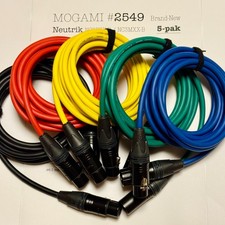 Mogami 2549 5 pcs 5-color XLR   Neutrik   Select Length   Assembled in Tokyo