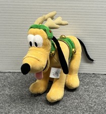 Disney Parks PLUTO Christmas Reindeer 8" Plush free-standing Holiday