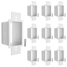 BestMounts - 10 Pack Electrical Power Outlet Box Extender of 10, White