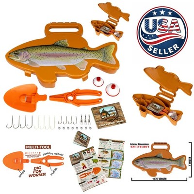 Complete Outdoor Fishing Kit: Beginner Tackle Box with Tools & Guide 25 Pieces