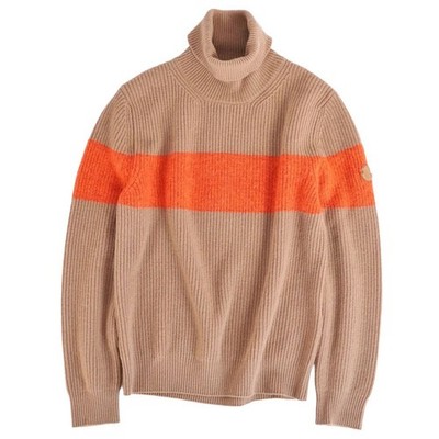 Moncler Knit 2020 Sweater Turtleneck Wool Cashmere Top Men's L Brown Used MOLO-0