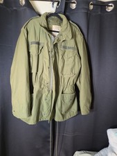 Vintage 1969 M-65 Military Field Coat With Liner Sz L OG-107 Cotton Sateen 60s