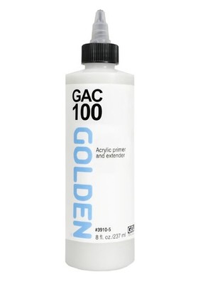 Golden GAC 100 Acrylic Primer, Extender & Mixer   Professional Grade   8oz   New