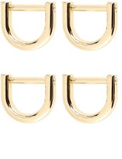 D-Rings Screw in Shackle Horseshoe U Shape D Ring DIY Leather Craft Gold