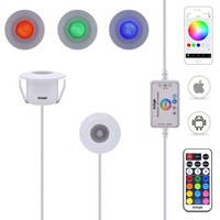 6-pack Rgb 2w 12v Bluetooth App & Ir Remote Control Led Under Cabinet Recesse... on sale 6-pack Rgb 2w 12v Bluetooth App & Ir Remote Control Led Under Cabinet Recesse... on sale
