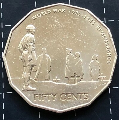2005 Australian 50 Cent Coin World War 1939 1945 Remembrance Ebay