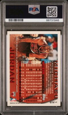 1996-97 TOPPS Basketball 🏀 MICHAEL JORDAN #139 PSA 9 MINT Chicago