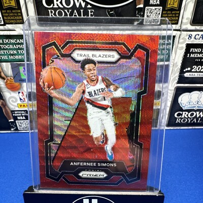 2023-24 Panini Prizm - Ruby Wave Prizm #106 Anfernee Simons