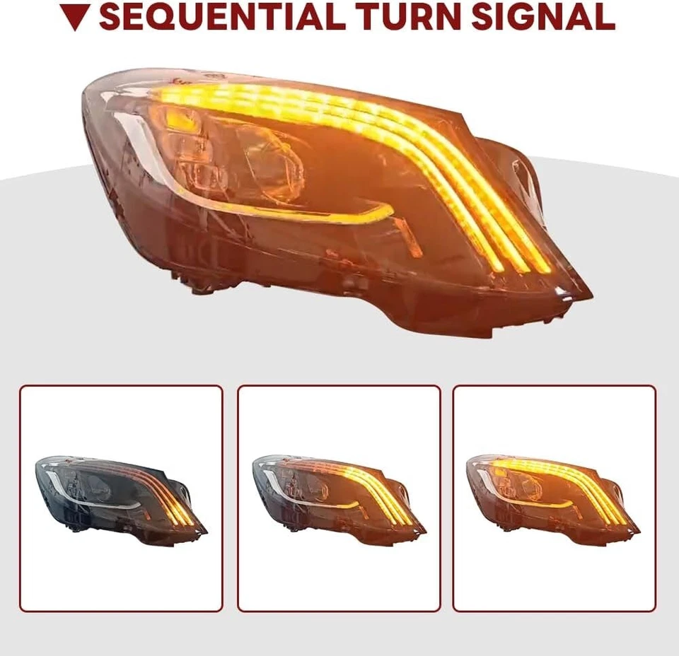 Faros LED DRL señal de giro secuencial para Mercedes Clase S W222 2014-2017 Foto 3 de 4