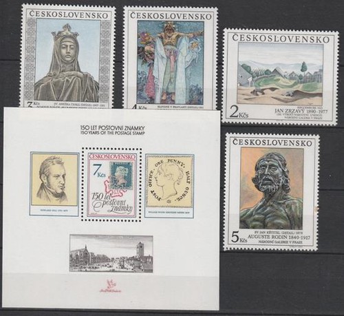 Tschechoslowakei 1990 ** postfrisch MiNr. 3029-3073 + Bl. 95 kompletter Jahrgang - Picture 2 of 2