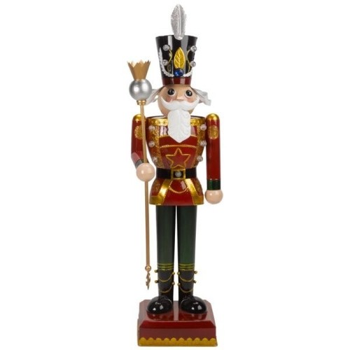 Christmas Large Nutcracker Decoration Xmas Pre-Lid LED Festive Ornament Red - Picture 18 of 24