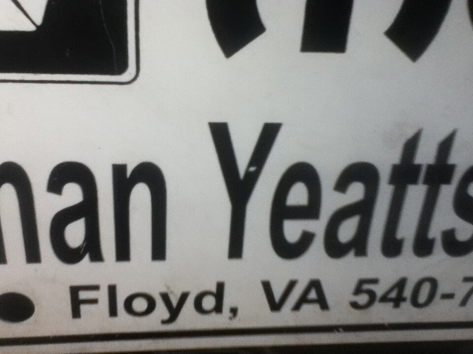 Dealership License Plate Team Mopar Turnam Yeatts Motor Floyd VA