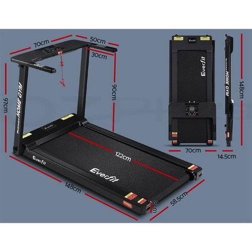 Everfit Treadmill Electric Home Gym Fitness Exercise Fully Foldable 420mm Black - Picture 11 of 11
