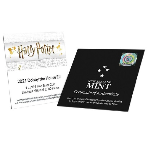 Silbermünze Harry Potter™ Classic Dobby der Hauself™(7.) 2021 - Niue - 1 Oz PP - Bild 5 von 6