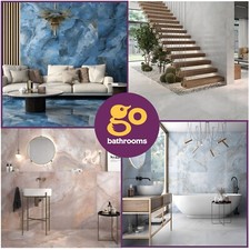 Large Format Marble Stone Effect Polished Porcelain Wall & Floor Tile | 120x60cm