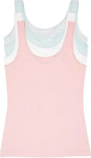 Felina Women's Reversible Necklines Tank Cotton Modal 4 Pack Size:SMALL