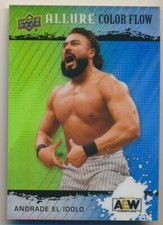 ANDRADE EL IDOLO R-22 2022 Upper Deck AEW Allure GREEN/BLUE COLOR FLOW 254/299