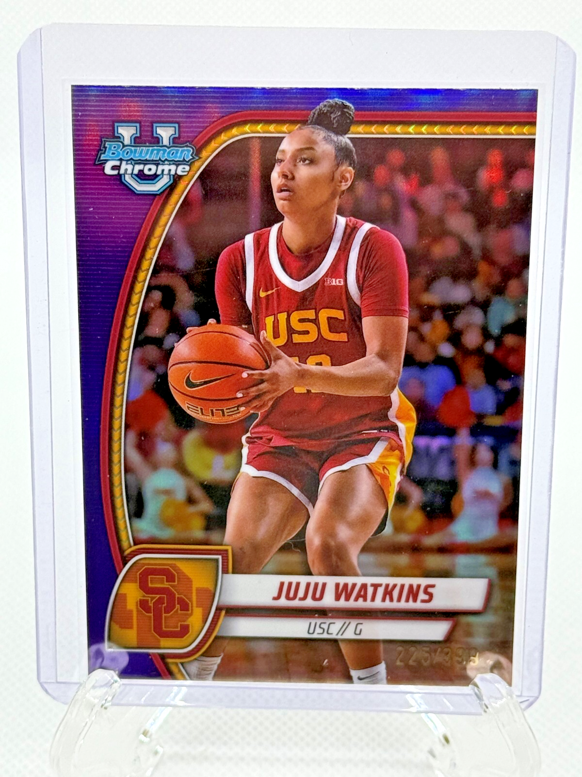 2024-25 Bowman Chrome JuJu Watkins USC Trojans Purple Parallel #/399