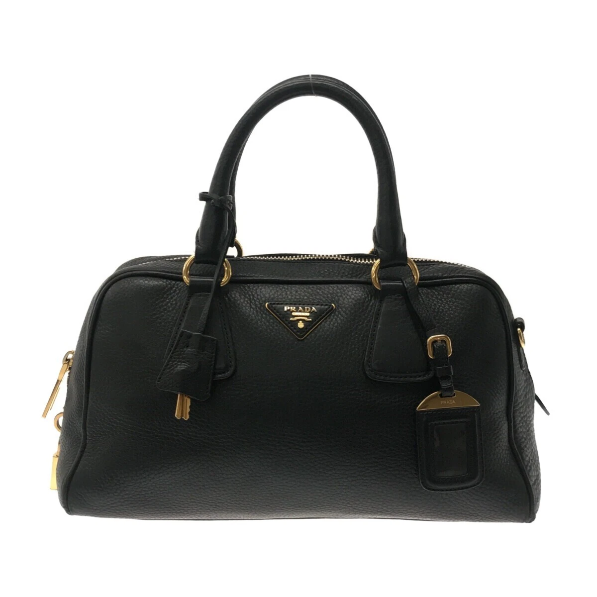 Prada black leather shop purse