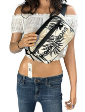 Image of MICHAEL KORS COOPER SLIM WAISTPACK SLING FANNY PACK CROSSBODY BAG PALM BLACK