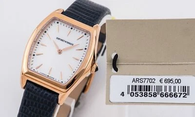 MONTRE Femme EMPORIO ARMANI swiss made avec Cuir Bleu et or rose. 695,00 € Neuve - Photo 1/4