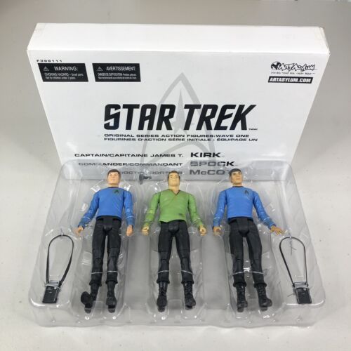 Ensemble de figurines articulées Star Trek Original Series Kirk Spock McCoy Art Asylum 2003 - Photo 1 sur 23
