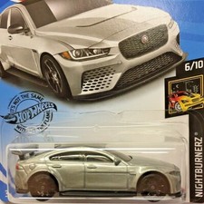 NEW Hot Wheels Jaguar XE SV Project 8 Silver 2020 No 171 GHF47 Long Card Genuine