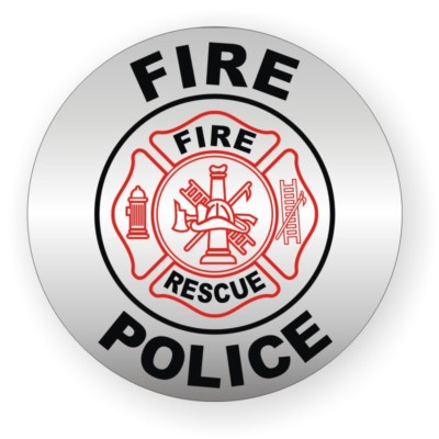 Fire-Police Helmet Decal / Sticker Window Vinyl Label Fire Ladder Hard ...
