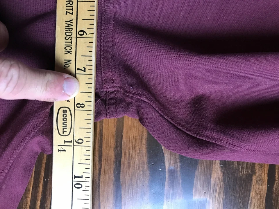 Pantalones Rosa Celebrity, Para Mujer Talla 7/28, Borgoña, Ajustados, Elásticos, Bolsillos Foto 4 de 4