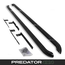 GLOSS BLACK STAINLESS SIDE BARS FOR VW TRANSPORTER T5 T5.1 SPORTLINE SWB 03-15