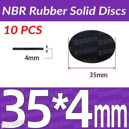 NBR Gummi Scheiben Schwarz Solide Runde Platte Dämpfende Dichtung Stärke 1 -10mm - Bild 137 von 266