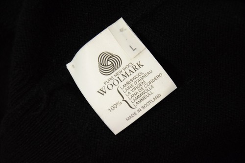 Pringle Of Scotland mens Black Jumper 100% Lambswool Size L | Crew neck Pullover - Picture 9 of 9