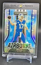 JOSH ALLEN RAINBOW SILVER PRIZM INSERT CARD WITH CASE NFL BUFFALO BILLS