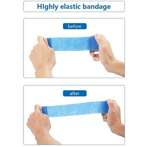 White Cohesive Elastic Bandage Adhesive Wrist Ankle Gauze Tape Vet Wrap 3 sizes - Picture 6 of 8