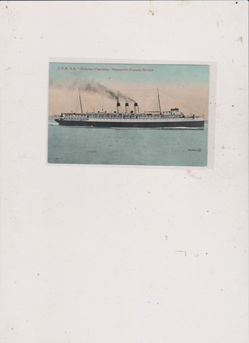 PRINCESS CHARLOTTE SHIP POST CARD UNUSED