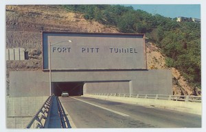 Fort-Pitt-Tunnel-Mt-Washington-PITTSBURGH-PA-Vintage-Pennsylvania-Postcard