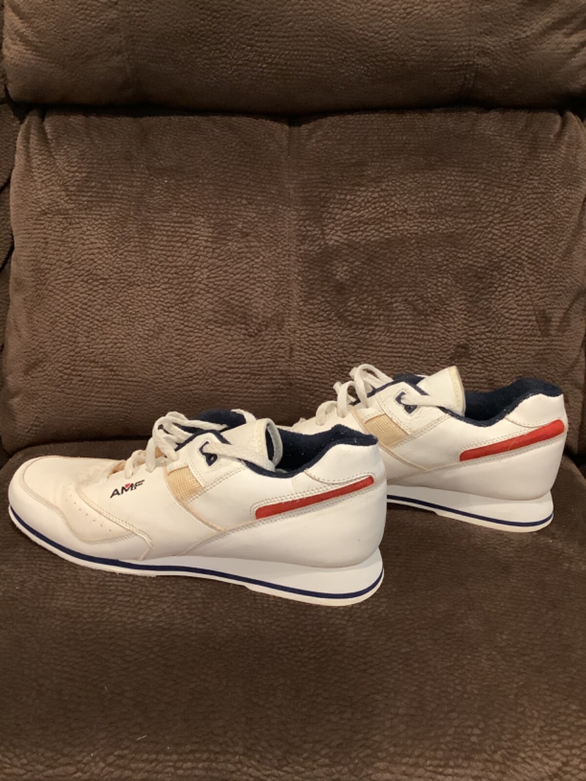 Vintage AMF Mens Bowling Shoes Size 11 White Sneakers Bowl Rare Shoe