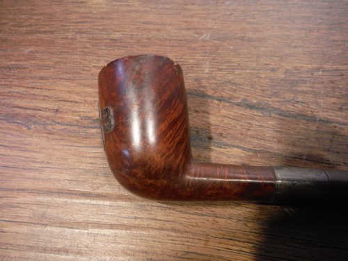 COMOYS STERLING SILVER MOUNTED CASED BRIAR PIPE H.M.S. Birmingham 1913 ? - Picture 9 of 10
