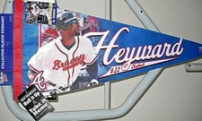 ATLANTA BRAVES FORMER OF JASON HEYWARD ACTION ROLL-IT-UP FELT PENNANT (DISC.)