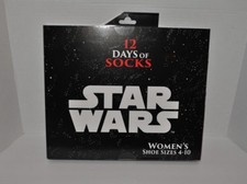 Christmas Advent Star Wars Womens 12 Day of Socks Shoe Size 4-10 661128917351