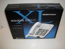 NEW AMERIPHONE DIALOGUE XL PLUS - WORLD's BEST AMPLIFIER TELEPHONE HEARING AID