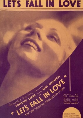 LET'S FALL IN LOVE Sheet Music 1933 Ann Sothern