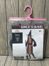 Celebrate Witch Costume Dress Belt Hat Size Small 6 6x