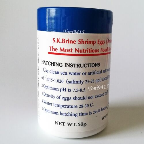 Brine Shrimp Egg Artemia Cysts 50 g. Best Quality Shrimp Fish Hatched Killifish - Picture 2 of 6