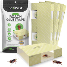 Roach Glue Traps - 20 Pack Sticky Indoor Pest Control Trap for Cockroaches