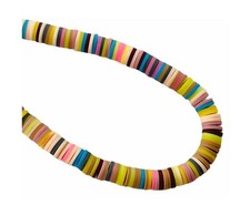 300 Fimo Clay 6mm Katsuki Earth Tones Colors Slice Flat Heishi Spacer Beads