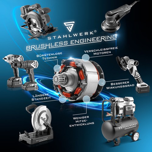 STAHLWERK Akku Multifunktionswerkzeug 900 W Brushless Deltaschleifer Multicutter - Bild 8 von 9