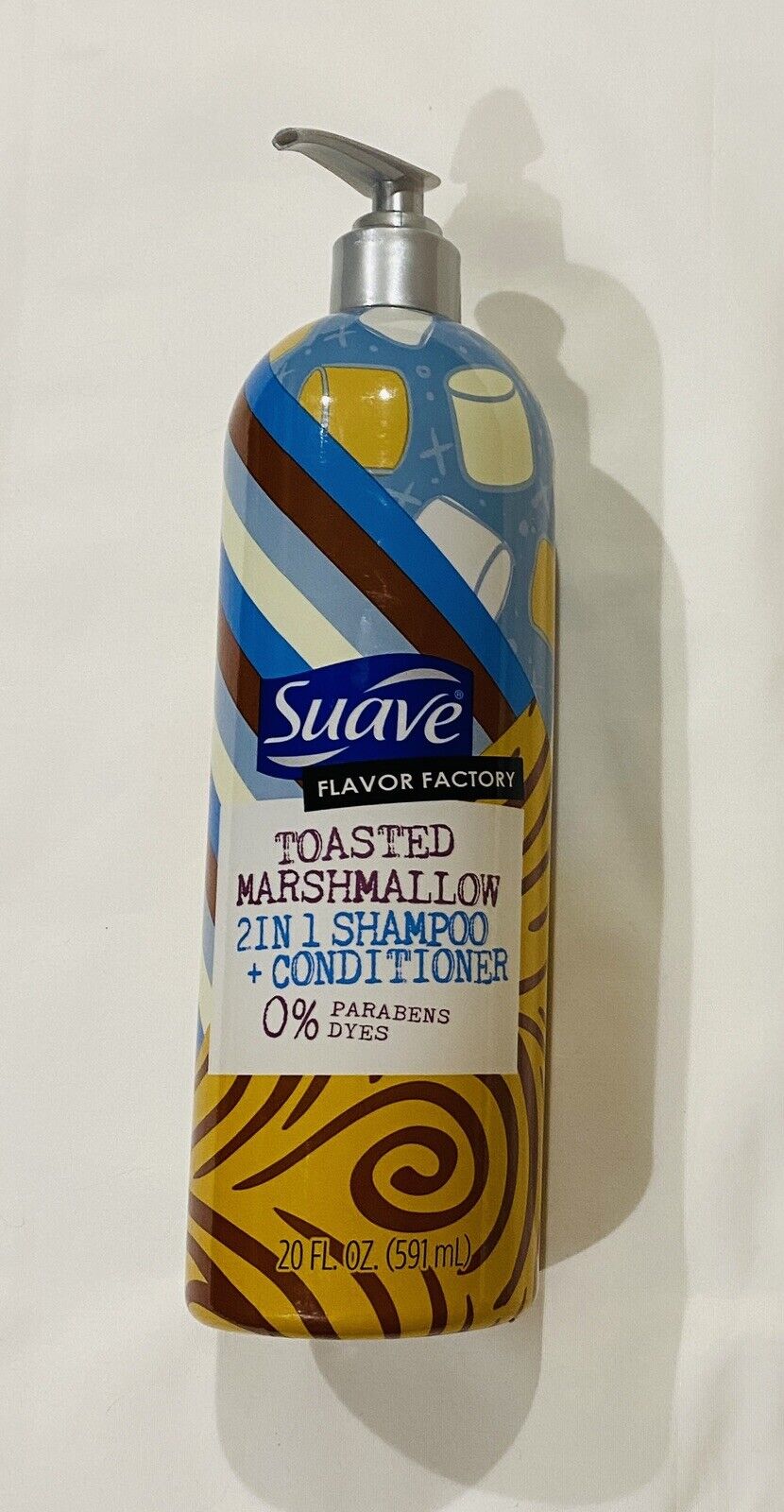Suave Toasted Marshmallow 2-In-1 Shampoo And Conditioner 20oz New Pump New